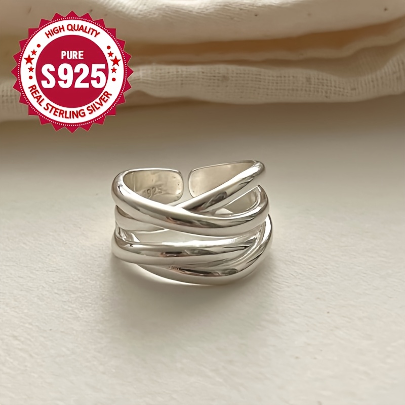 Hypoallergenic High Line Cross Ring for Women